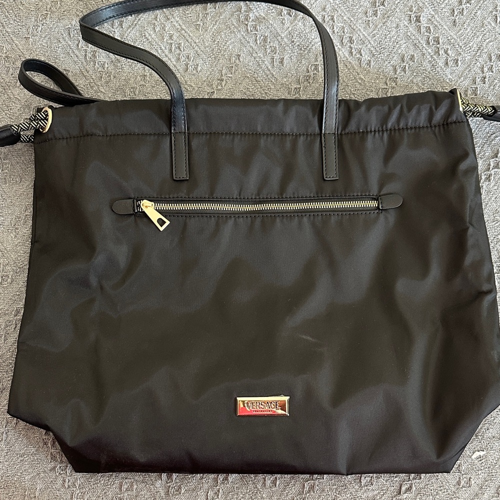 Versace Jeans Collection Black Tote with Zipper